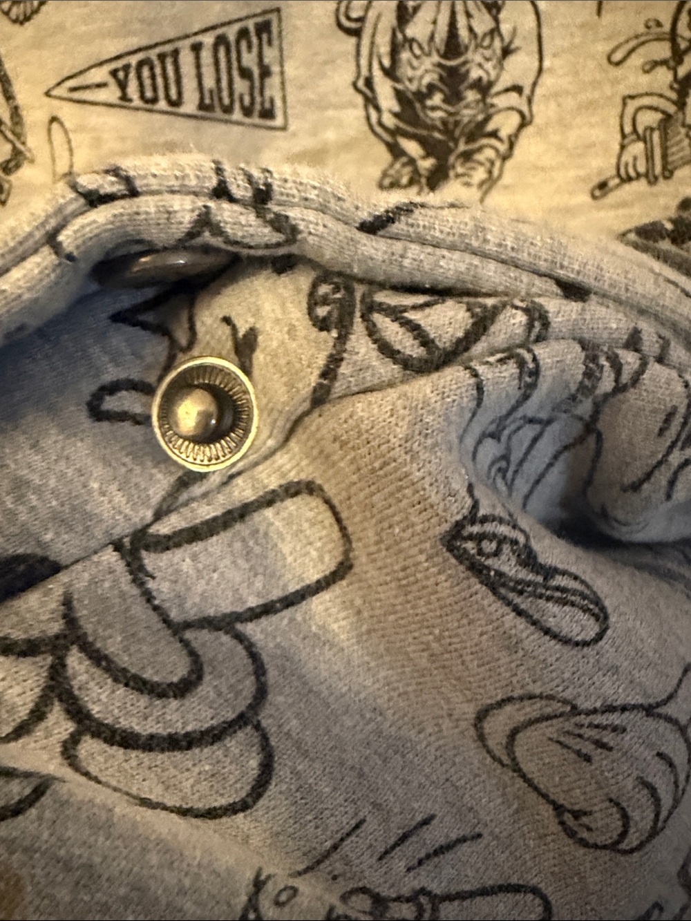 Ecko Unlimited Light Gray Crewneck with Black Graphic Print - Picture 8 of 9
